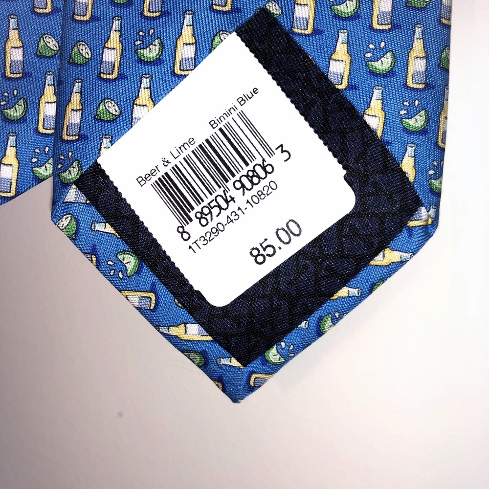 NWT VINEYARD VINES Mens Beer Tie 100% Silk - Picture 5 of 6